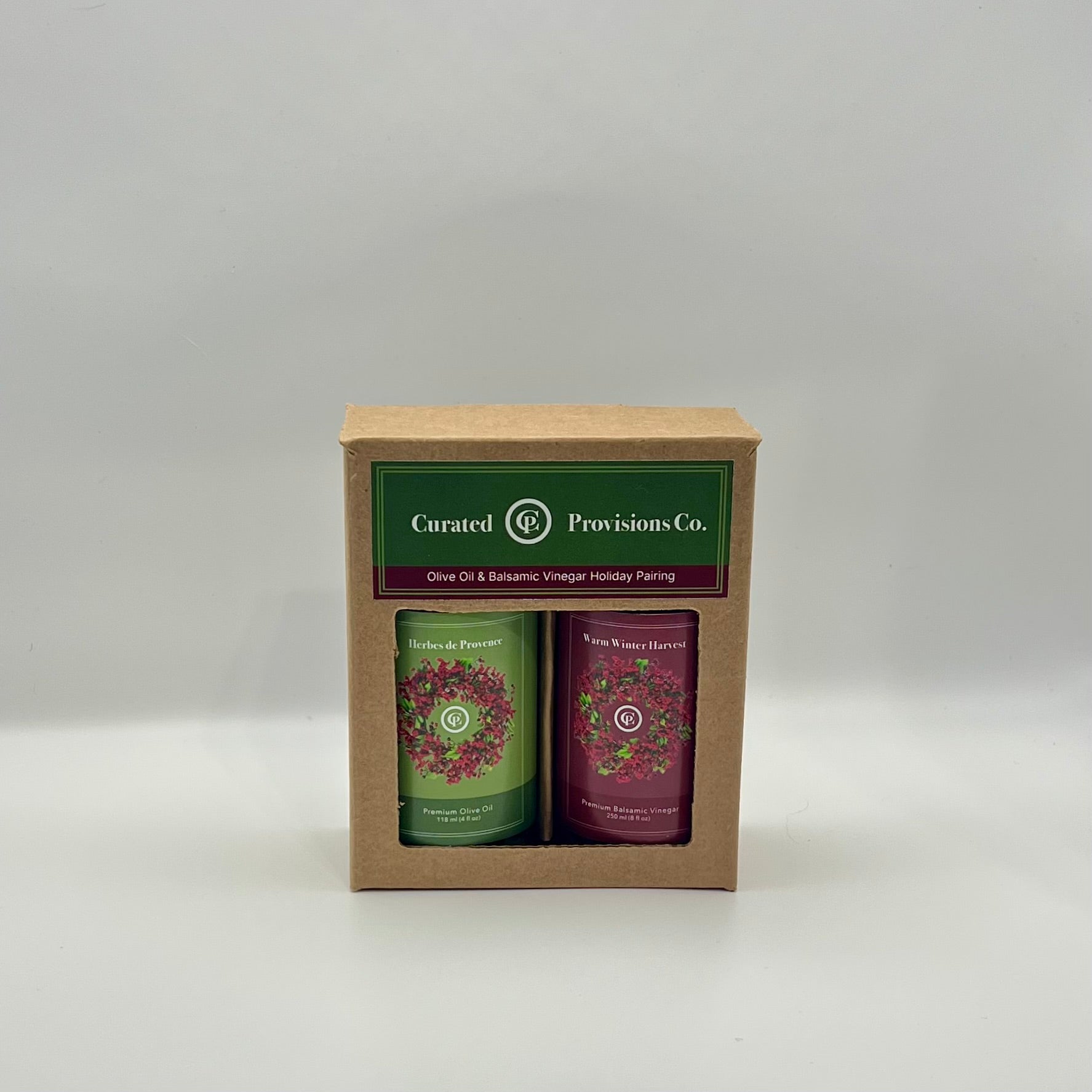 Holiday Olive Oil and Balsamic Vinegar Pairing Gift Set